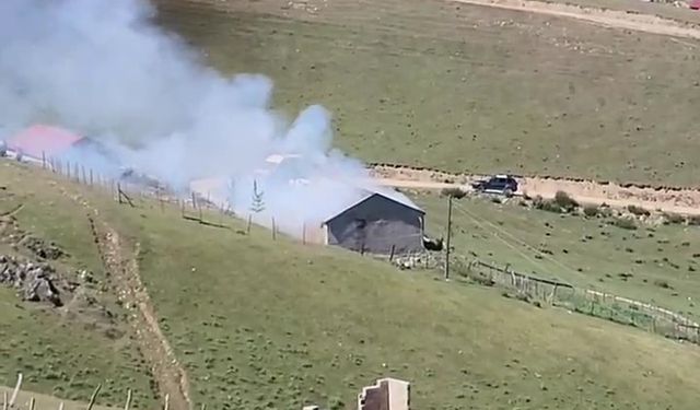 Giresun’da yayla evinde yangın