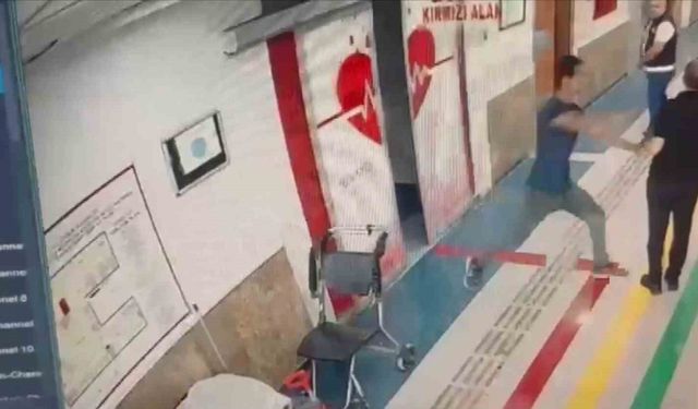 Hastanedeki bıçaklı saldırı kamerada