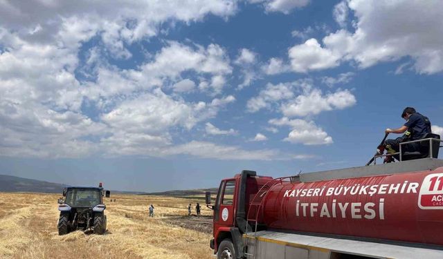 Kayseri Tomarza’da 2 günde 4 ekili arazide yangın çıktı