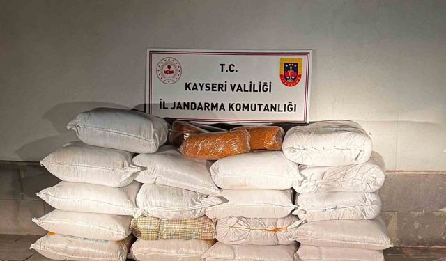 Kayseri’de 750 kilo bandrolsüz kıyılmış tütün ele geçirildi