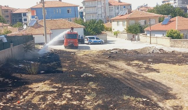 Kulu’da boş arsada yangın paniği