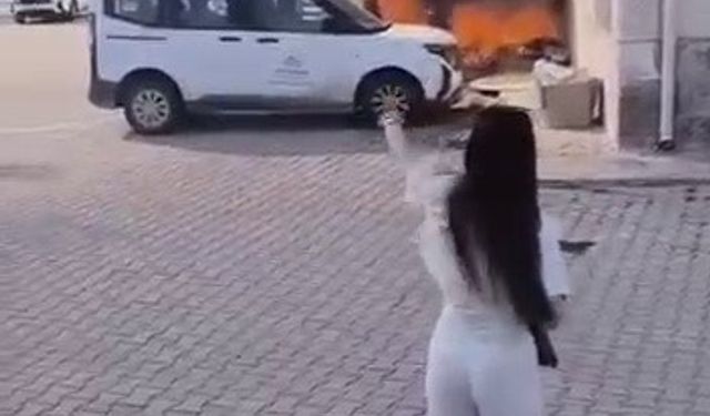 Kurum bahçesinde çıkan yangın paniğe neden oldu