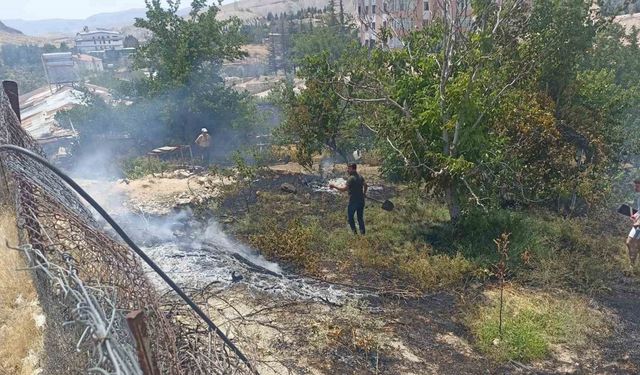 Malatya’da bahçe yangını