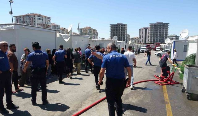 Malatya’da konteyner kentte korkutan yangın