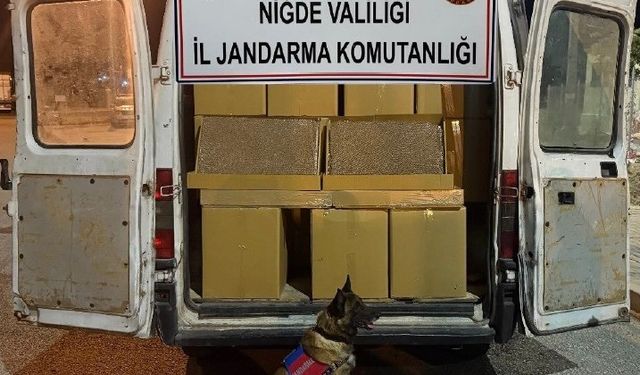 Niğde’de jandarmadan kaçak sigara operasyonu: 1 milyon 200 bin makaron ele geçirildi