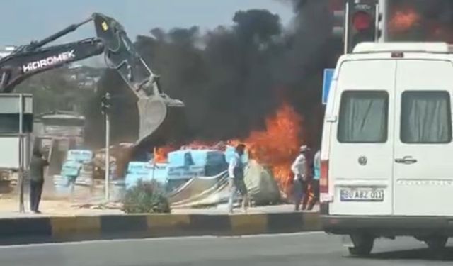 Nurdağı’ndaki rezerv alanda yangın
