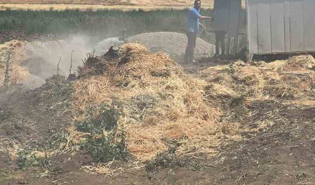 Saman yüklü tır çıkan yangında kül oldu