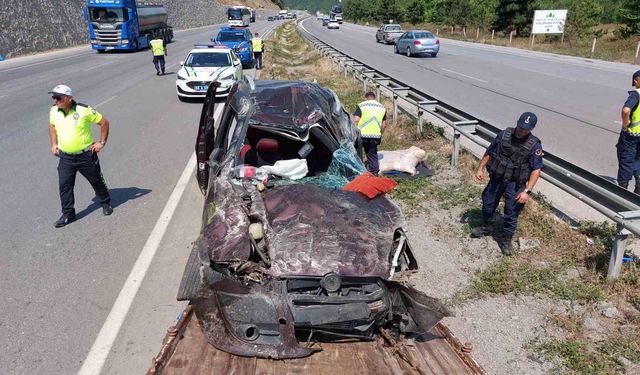 Samsun’da hafif ticari araç takla attı: 1 ölü, 3 yaralı