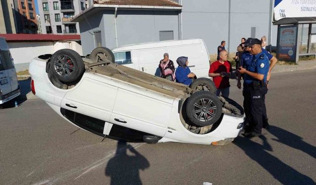 Samsun’da otomobil takla attı: 1 yaralı