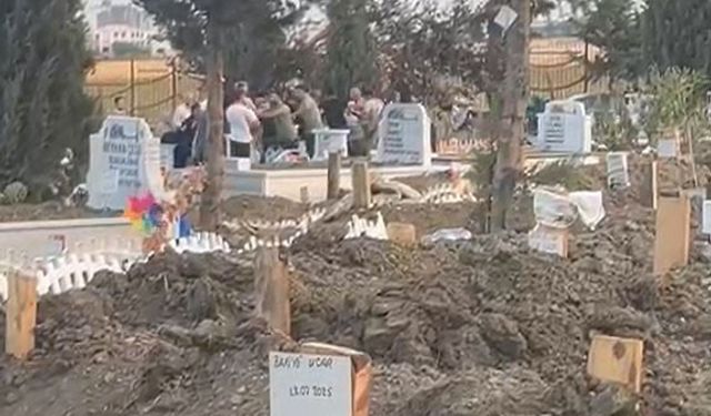 Silivri’de bir mezarlıkta başlayan tartışma kavgaya dönüştü: O anlar kamerada