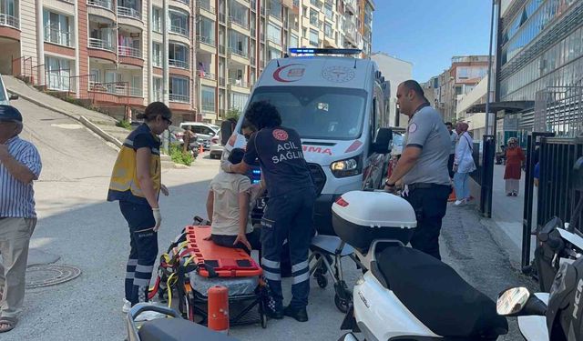 Sinop’ta elektrikli motosiklet devrildi