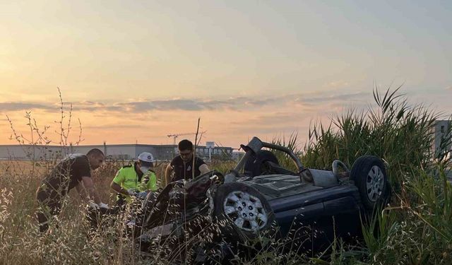Tekirdağ’da otomobil takla attı: 2 ölü