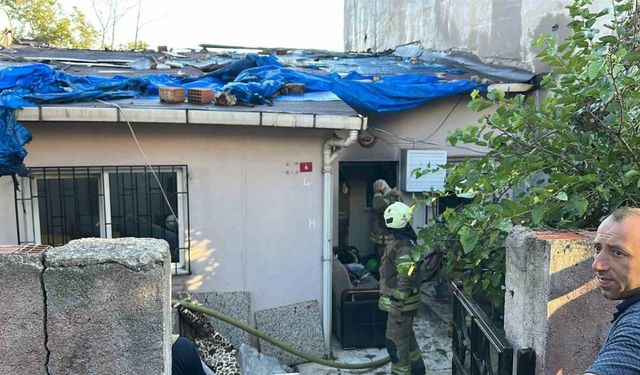 Ümraniye’de çakmakla oynayan çocuk yangın çıkardı