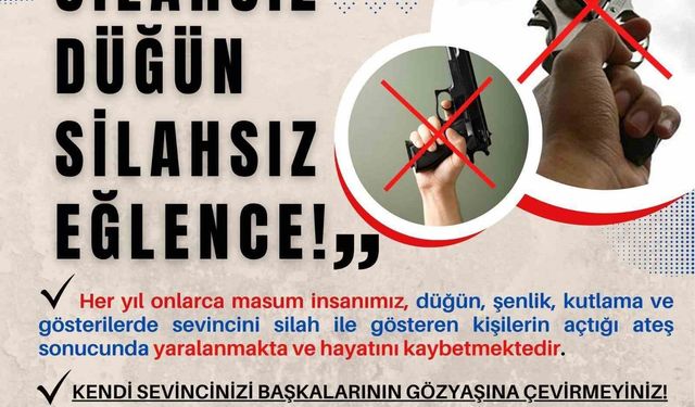 Uşak jandarmasından ’Silahsız düğün, silahsız eğlence’ uyarısı