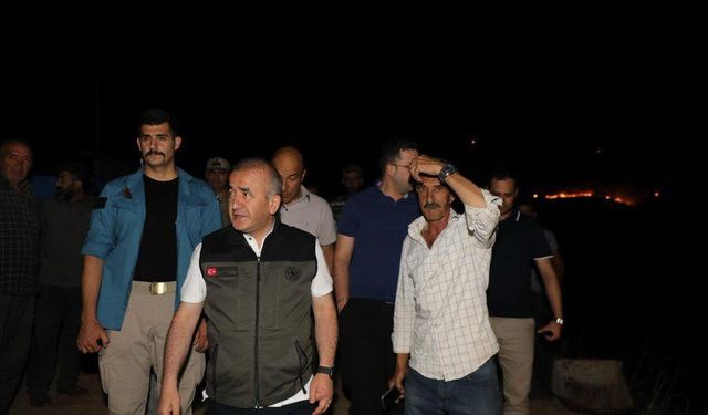 Vali Hatipoğlu: "Yapılan yoğun müdahale ile yangın kontrol altına alınmıştır"