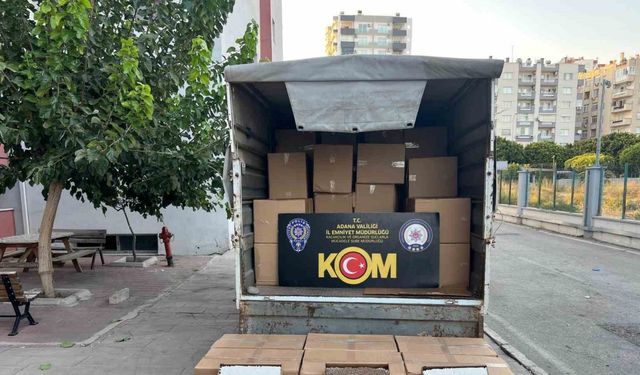 Adana’da 6 milyonluk kaçak doldurulmuş sigara ele geçirildi