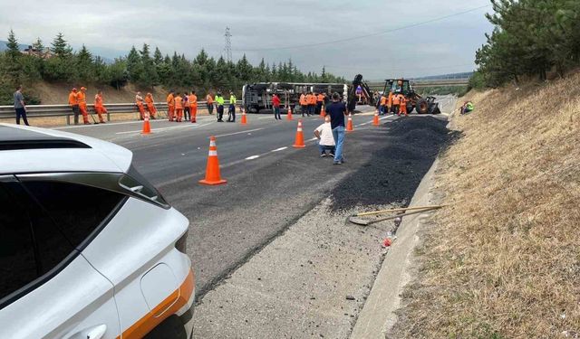 Anadolu Otoyolu 2 saat sonra ulaşıma tekrar açıldı