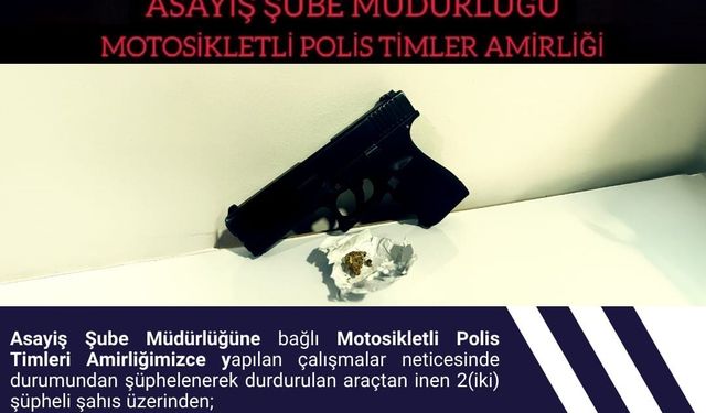 Bingöl’de ruhsatsız tabanca  ve uyuşturucu ele geçirildi