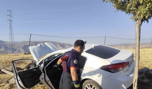 Cizre’de otomobil yol kenarına savruldu: 3 yaralı