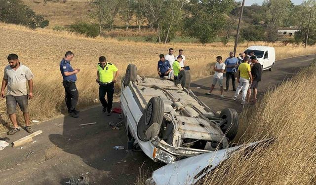 Çorlu’da otomobil takla attı: 1 yaralı