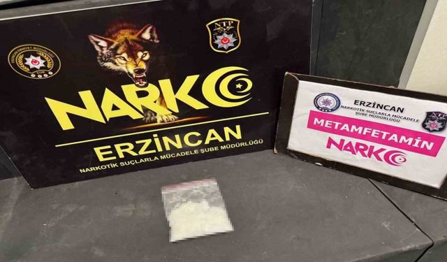 Erzincan’da 27,84 gram metamfetamin ele geçirildi, 1 kişi tutuklandı