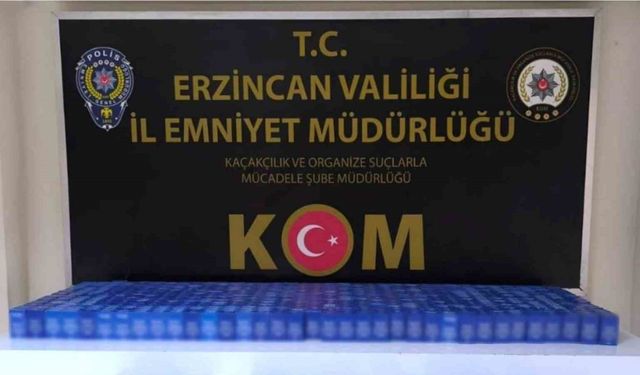 Erzincan’da bin paket makaron ele geçirildi