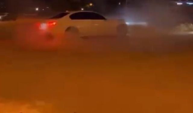 Gaziantep’te drift atarak tehlike saçan sürücüye 46 bin TL ceza