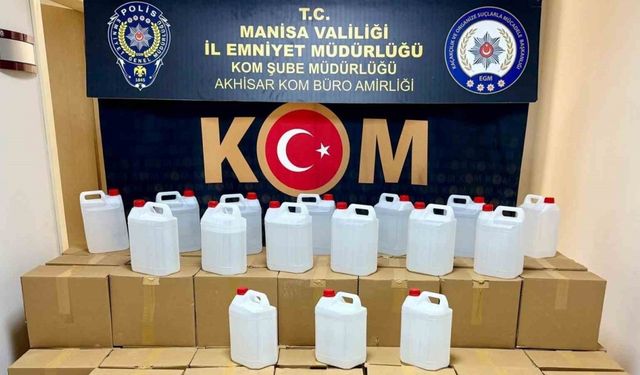 Kaçak içki operasyonunda 1 tonun üzerinde etil alkol ele geçirildi