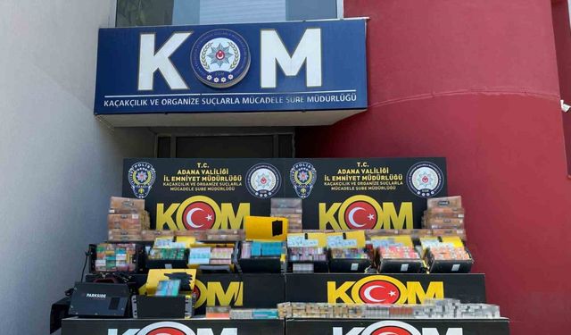 Kargoyla gelen kaynak makinelerinden kaçak sigaralar çıktı