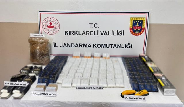 Kırklareli’nde 4 bin 220 makaron ele geçirildi