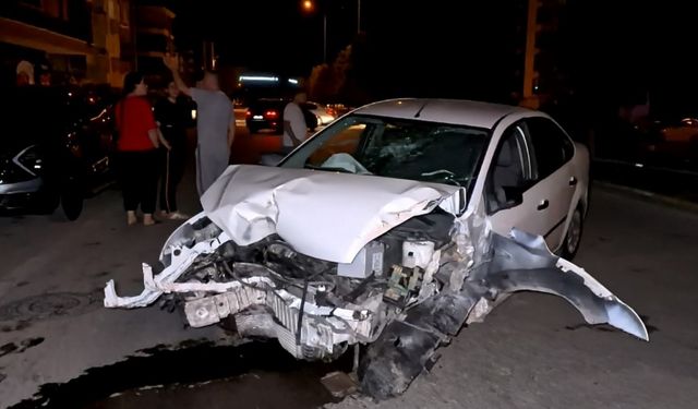 Kontrolden çıkan otomobil ağacı ve direği devirdi, sürücü kaçtı