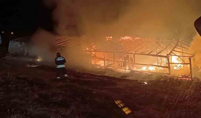 Muş’ta ahır yangını: Hayvanlar son anda kurtarıldı