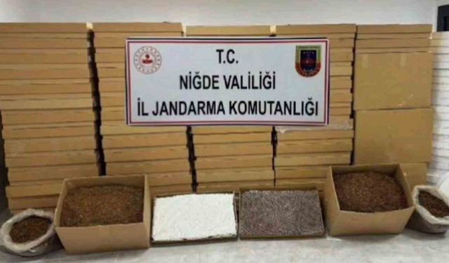 Niğde’de 50 milyon TL’lik kaçak tütün operasyonu