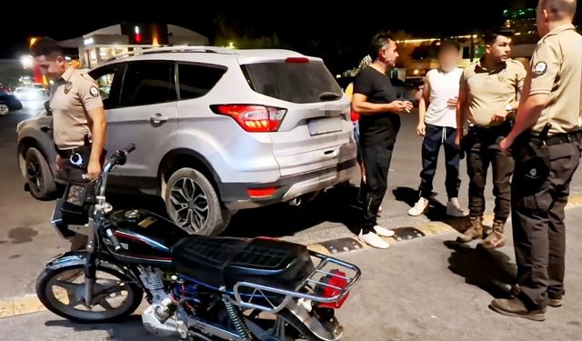 Plakasız ve şasi numarasız motosiklet trafikten men edilerek, kriminale gönderildi