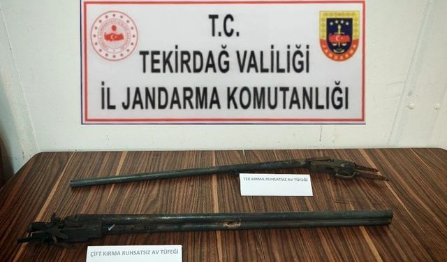 Tekirdağ’da jandarmadan silah ve mühimmat operasyonu