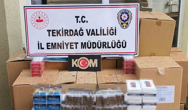 Tekirdağ’da kaçak makaron operasyonu: 2 gözaltı