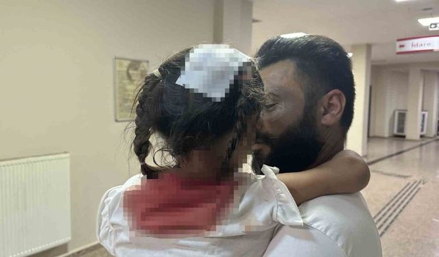 Yüksekova’da başından parke yaşı düşen 5 yaşındaki Avesta ölümden döndü