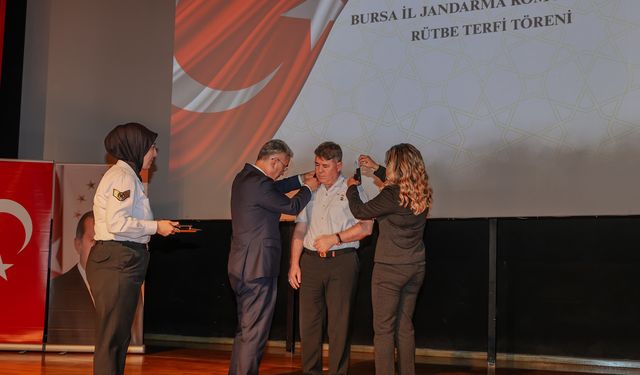 Bursa’da rütbe terfi töreni düzenlendi