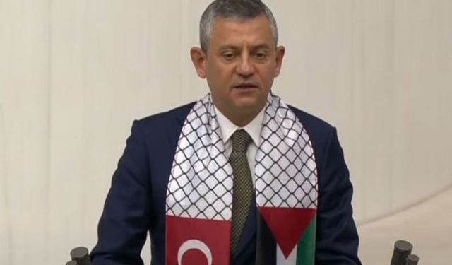 Özgür Özel Meclis'in Filistin oturumunda konuşuyor