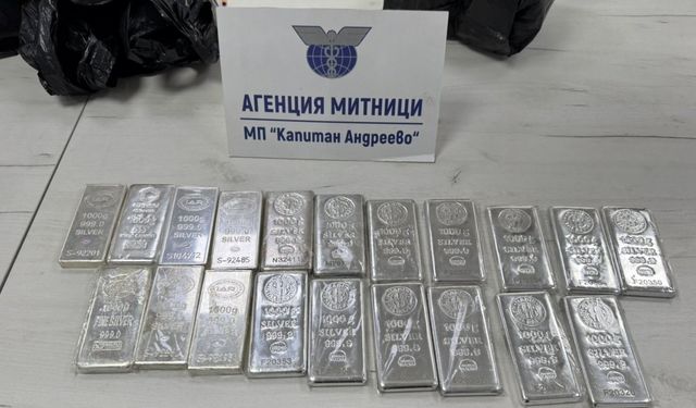 20 kilo Külçe gümüş komşuya kaldı