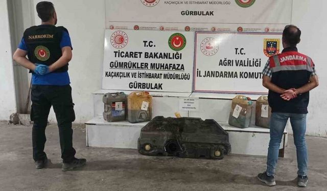 Ağrı’da tırın yakıt deposunda 56 kilo sıvı metamfetamin ele geçirildi