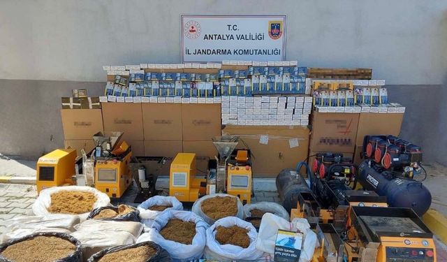 Alanya’da kaçak tütün operasyonu