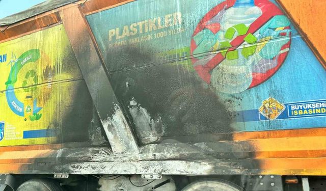 Ankara Büyükşehir Belediyesi’ne ait tır alev aldı