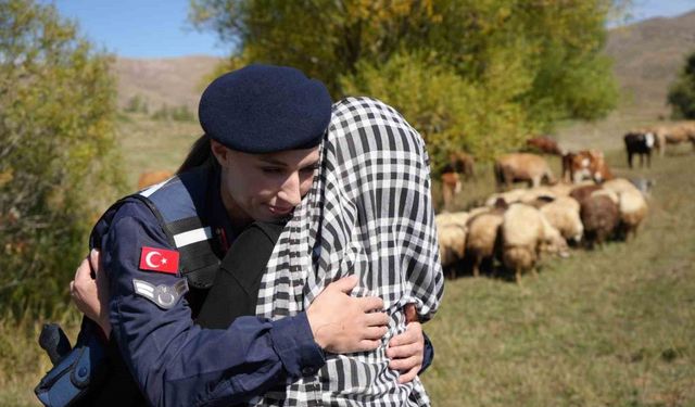 Bayburt’ta kaybolan 13 koyun jandarma ekiplerince dağda bulundu