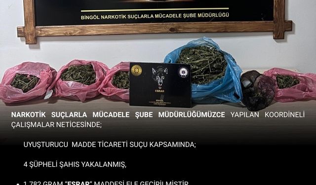Bingöl’de uyuşturucu operasyonu: 3 tutuklama