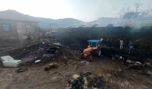 Burdur’da çıkan yangında 2 bin 500 saman balyası kül oldu