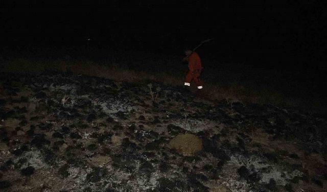 Çorum’da arazi yangının ormana sıçramasını ekipler önledi