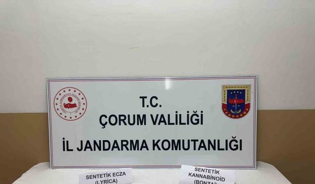 Çorum’da uyuşturucuyla yakalanan 2 şüpheli gözaltına alındı