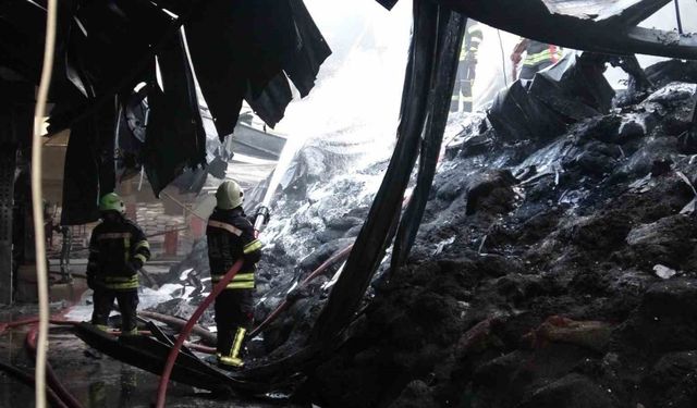 Erzurum’da fabrikada yangın