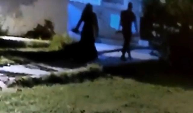 Eski eşi tarafından eşarbıyla boğularak öldürülen kadının son anları güvenlik kamerasına yansıdı